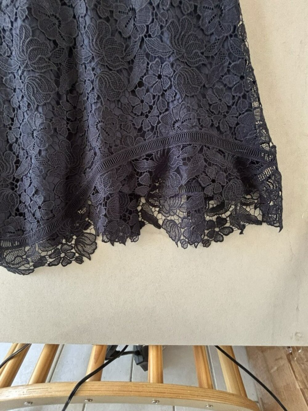 Eliza J Navy Lace Dress Size 10 Fit Flare Sleeveless Floral Cocktail Party NWT - Picture 5 of 16